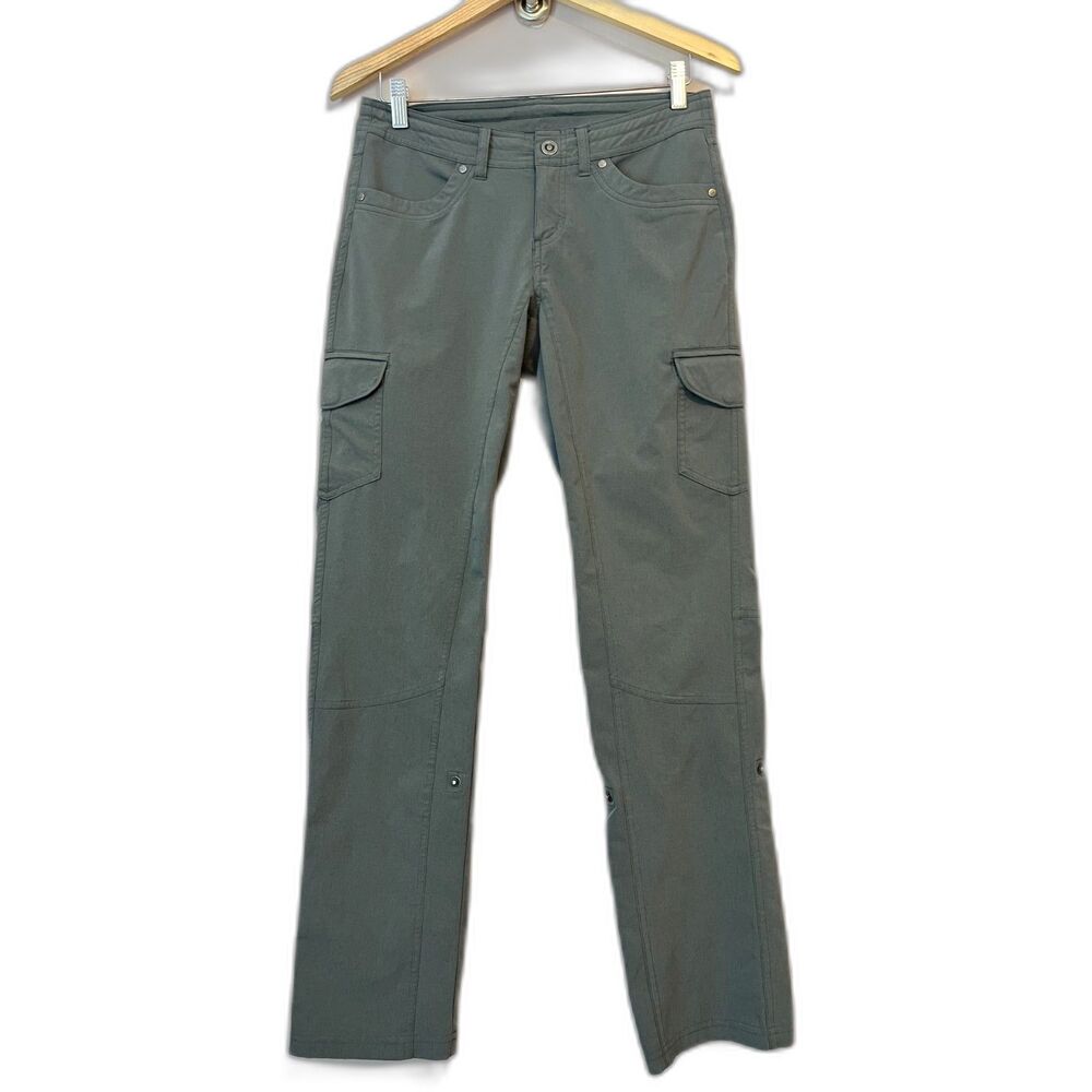 Kuhl Freeflex Roll-Up Pant Gray Sz 4 Convertible Hiking Gorpcore Travel Stretch